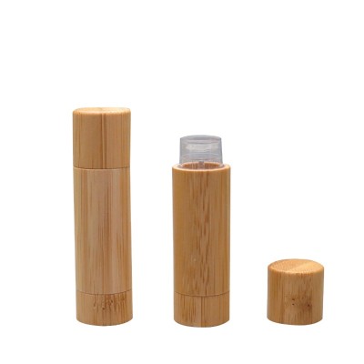 Clear Pp Plastic Inner 5.5g Refillable Lip Balm Tube Containers,Wood Tube Lipstick,Suatainable Lipstick Tubes