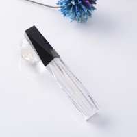 Transparent clear luxury custom empty liquid lipstick tube with brush