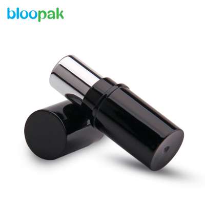 Luxury custom cosmetic black plastic packaging empty lipstick case