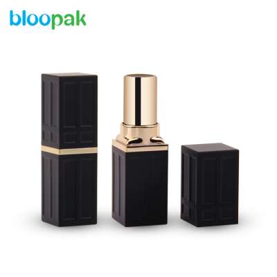 2019 colors square custom lipstick tube packaging design/black glitter lipstick tube