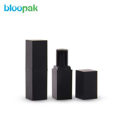 Hight quality custom empty plastic square black lipstick tube